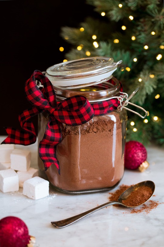 _*Homemade Hot Chocolate Mix*_ /Recipe makes 3 cups./   #Chocolate #CocoaPowder #Cornstarch #MaltedMilkPowder #Sugar  Servings: 12 (1/4 cup servings) Ready in: 15 minutes Prep: 15 minutes Ingredients:  1 1/4 cups (250g) granulated sugar 1 cup (85g) Dutch cocoa powder (spoon and level) 6 oz. unsweetened chocolate, finely chopped 8 Tbsp (80g) malted milk powder 2 1/2 Tbsp (20g) cornstarch  Instructions: *1.* Add all ingredients to a food processor (7 to 14 cup size). *2.* Pulse until everything is finely ground, about 30 to 60 seconds. *3.* Pour mixture into an airtight container and keep up to 3 months (or sooner if ingredients expire before then). *4.* To prepare the hot chocolate drink: Heat 1 cup milk for 1 serving (or 2 cups for 2 servings) in a small saucepan over medium-low heat. *5.* Once mixture bubbles lightly at the edges add 1/4 cup hot cocoa mix for 1 serving (or 1/2 cup mix for 2 servings). Cook and whisk constantly bringing to a gentle simmer. Let simmer about 20 seconds while whisking. *6.* Pour into a mug, let it cool slightly before serving. Top as desired (great choices are whipped cream or marshmallows).  Notes: Tip: If preparing this for someone who may prefer a milder chocolate flavor you can use 3 Tbsp mix instead of 1/4 cup. For darker flavor include a few extra tablespoons of cocoa powder in the mix. Nutrition information is just for 1/4 cup mix. Additional calories will be added based on the milk used to prepare it.