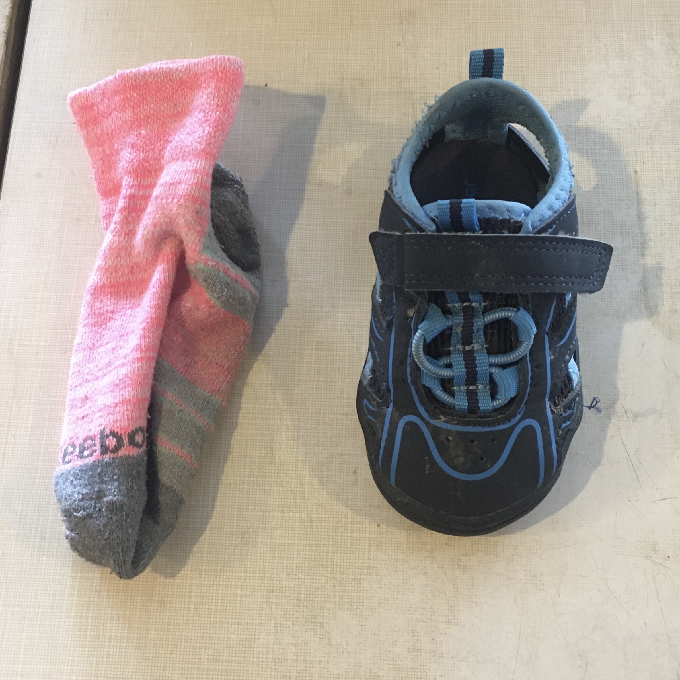 PSA: if you are missing a shoe and/or sock, you have until Hallowe'en to collect them. 
After that I will wear them.