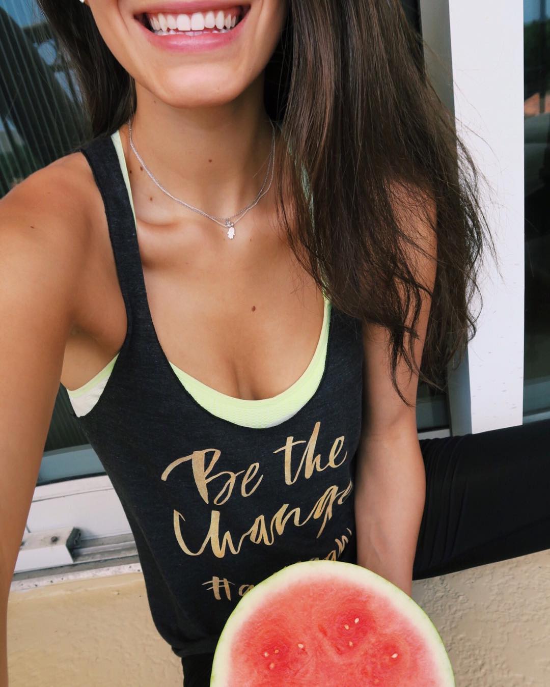 BE THE CHANGE #GOVEGAN 🌿🙏🏻🍍 all smiles with my watermelon and @vegansupplyco shirt in the sunshine today☺️💖 SOUTH FL VEGANS🌴👉🏻 I am hosting a MIAMI MEET UP TOMORROW MAY 22🌴 at North Shore Beach park at Collins and 81st (at the dog park entrance) at NOON ✨ feel free to bring friends, fruit, or just yourself! I can't wait to meet some of you👭👬👫😍✨#rawincollege #miami  @vegansupplyco @ashleymarah