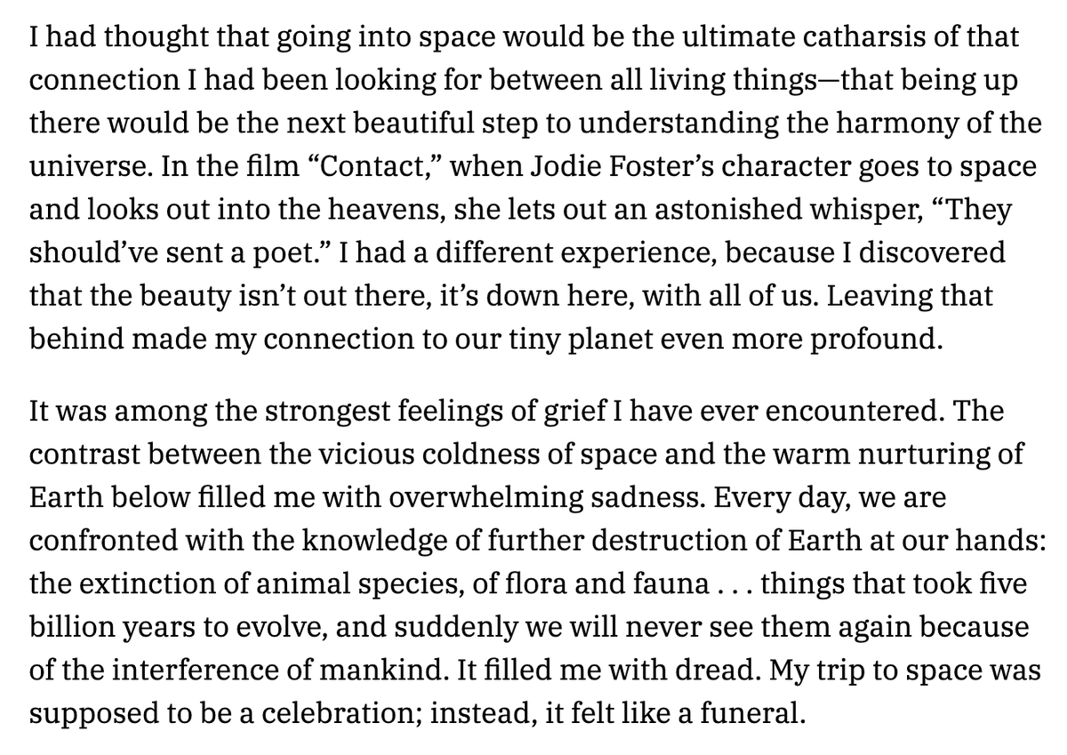 William Shatner on his Blue Origin flight to space: "It was among the strongest feelings of grief I have ever encountered." https://variety.com/2022/tv/news/william-shatner-space-boldly-go-excerpt-1235395113/ https://t.co/z0jyFRzJ7w

@GrahamStarr