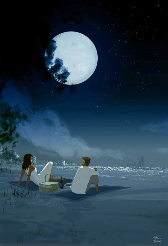 Mid Night Pic Nic
#pascalcampion
_You and your midnight pic nics

_..yes..?
_..Always a good idea!
_ Isn't it?
