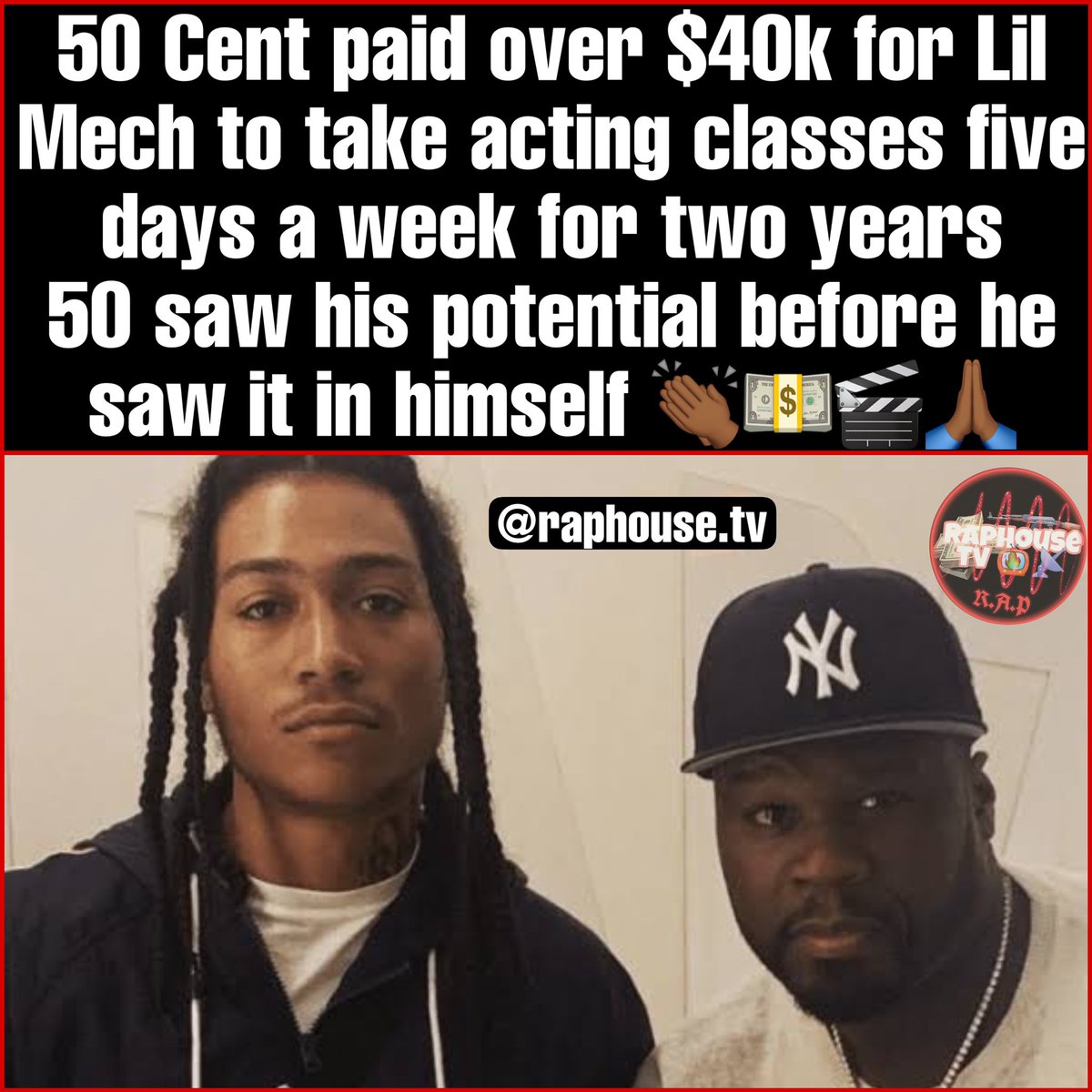 50Cent too real 🙌🏾💎🙏🏾💯 putting on Lil Meech BMF https://t.co/8GcwPjvT54

@raphousetv2