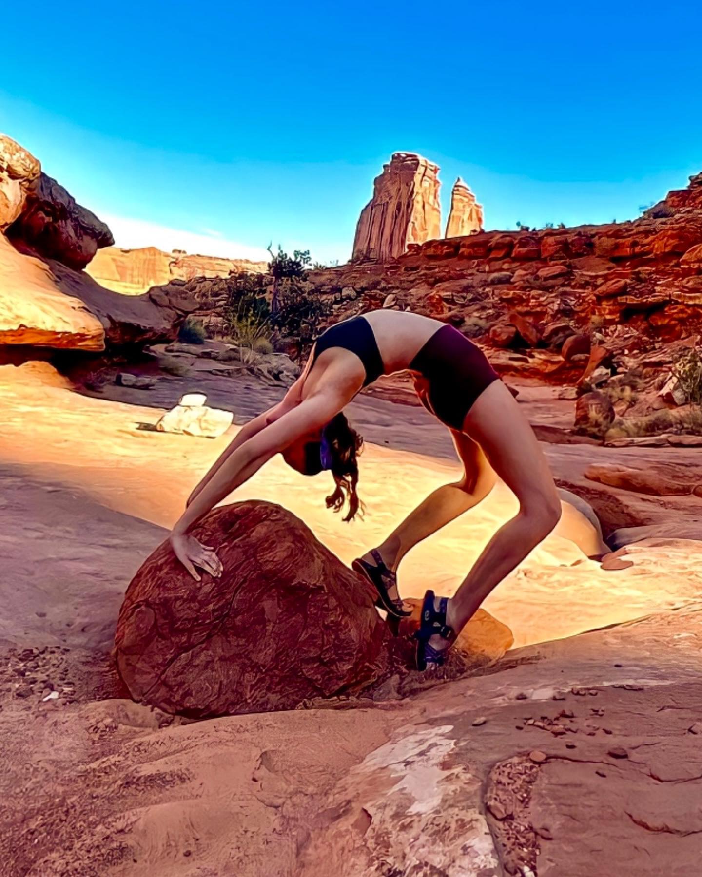 Arches in Arches 🔥🤟🏼 #survivor

Recently I’ve had to do a lot of reflecting on how far I’ve come since I often get blocked in not being exactly where I want to be. But wow I’ve come a long way.

Little does anyone know that from the months of Dec 2021 to Oct 2022 I couldn’t go to the restroom, pee or bowel movement, without screaming, crying & often passing out from the pain. Peeing was horrendous. With each bowel movement I experienced a rectal prolapse, a condition when part of the large intestine slips outside the anus. Literally after I pooped or attempted to poop I had to push my large intestine back inside me, which hurt like hell. Especially when it didn’t want to go back in. I was unable to drive for months due the severity of pain & sickness. The purchase of an out of budget expensive therapeutic mattress became a necessity as I could not lay down without rolling around crying in the attempts to get comfortable & try to sleep when ever single position was painful. Non-sexually (sad that I feel the need to put that in here) I was unable to wear underwear or anything other than my loose pajama shorts due to the extreme inflammation & sensitivity of my pelvic floor. Back in Dec of 2022 is when I could not bear the touch of most clothing. I could barely apply lotion to myself without crying from my own touch for months. I could not lean forward or back. When I dropped something others had to pick it up for me since squatting was out of the picture too. Sneezing, coughing & laughing were hazardous as well. I was pretty much living in a state that everything could hurt me. Which is an awful place to be.

Looking at these pictures + myself in the current moment as I type this post while reflecting & chilling comfortably in a child’s pose variation, I’m very fucking proud of my progress. Doing wheel pose for the first time on a 15 mile hike in Arches, fucking YES!! I’m able to drive & long distance at that. I can sleep on different mattresses, apply lotion & even massage the fascia, wear more fitting clothing, go to the restroom without balling my eyes out, rarely deal with the prolapse. I’m in a rest period now but I’ve come a long fucking way ❤️ xxx

!Arches National Park!<br> @taylor_munholland