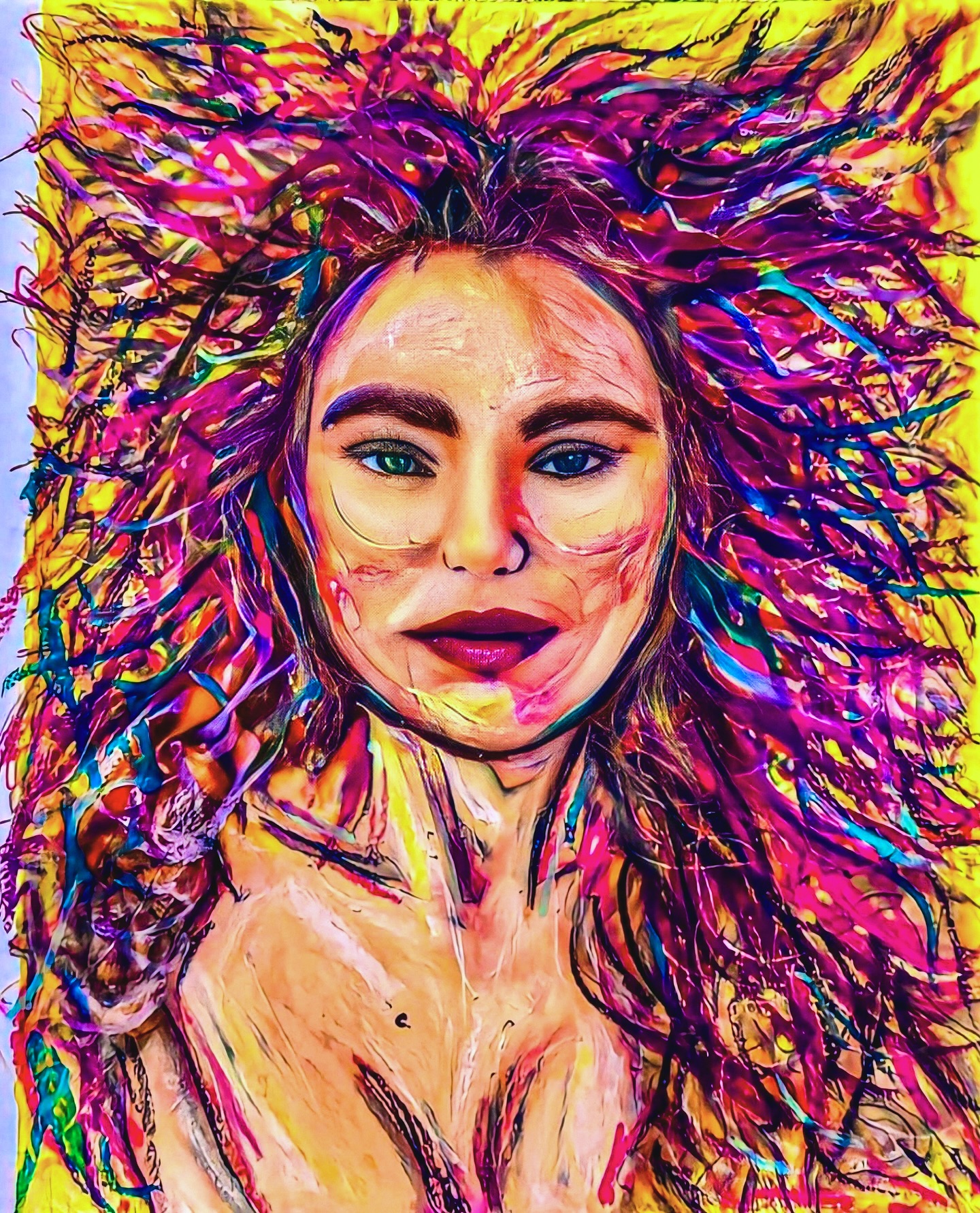 Self Portrait ✨
— medium: acrylics, ink, pastels —
My fam & friends: “Why don’t you share more of your art?”
Me: trying to throwaway the question “I just don’t think about it… I haven’t created anything thing new in a while…” Tries changing the subject.
Pause from fam & friends before saying: “You really should share more of your art Tay… even if it’s your older work. May inspire you to create more & share more… I love your art. Makes me so happy every time I see you share it. Do you realize how talented you are?”
Me: silent or again trying to deflect the conversation.
Fam & friends who knows what I’m truly thinking: “I know you don’t get as many likes on your art as you do your hiking, yoga or health posts… But your art is a huge part of you. A beautiful & incredible part of you. One of my favorite parts of you. You should share it. We all love seeing your work.”
To this day it scares me to share. I know exactly why it does (I will share later on).
But the root of it is I’m scared because creating art of any form & sharing it, is to be vulnerable.
I hate being vulnerable. I hate feeling like one of the most personal, raw, naked parts of me (more naked than me sharing actual naked photos of myself) is going to be out on display to be judged.
I know none of you are judging me. If you are judging me you aren’t my people & I shouldn’t give any fucks about what you think. Truly in the end I’m judging myself. I’m comparing my art to other people’s art. I’m belittling myself as an artist. I don’t feel I’m consciously doing it but on a deeper internal level of self, I know I am.
I’m working on healing my damaged artist within. Writing down every time I felt my artist was hurt. Then writing down all the times my artist was celebrated, supported, encouraged, & loved. Interesting how even though I’ve been celebrated more as an artist than hurt, the hurt still outweighs the celebrated. But I’m in the process of healing. Hopefully like the sharing of other parts of my life, which used to make me vomit from anxiety to do so, I will feel at ease & empowered when sharing my art.
Keep rawly self expressing 🤟🏼❤️
xo. #rrawimpact #art #selfexpression
 @taymunholland @rrawimpact  @taymunholland