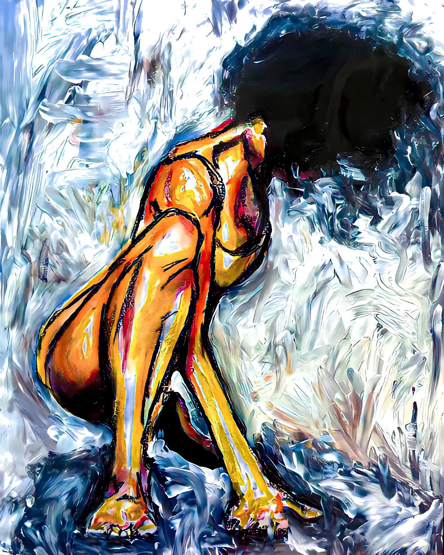 ‘Strength in chaos and flow’ ✨

— medium: acrylic, pastel, ink, and charcoal —

xo. #rrawimpact #art #create
 @taymunholland @rrawimpact  @taymunholland