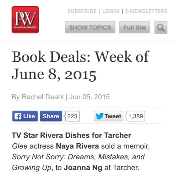 Can't wait until next spring! So many juicy stories about my life. Glee, guys, growing up & much more. #sorrynotsorry