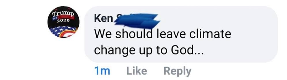 If you could reason with a Republican, they wouldn't be a Republican. Do you think maybe god sent scientists to educate your dumb ass? This is why we can't have nice things. This is why the world is on fire because of morons just like this. This is why the believers are such a terrible problem right here. You think your imaginary friend is going to suddenly show up and do something and that's exactly why we are in the environmental mess that we are in right now. FROM: https://www.facebook.com/photo.php?fbid=188255195518123