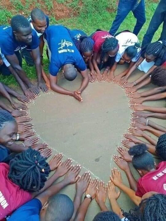 This photo portrays everything. It's literally in the word heart: Prayer, action. Beautiful