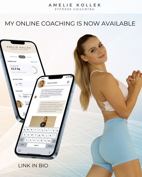 WE ARE LIVE 𩵠ich unterstütze dich zur besten Version deiner Selbst zu werden šš¼
// Der Pre- Sale für mein Online Fitness Coaching hat begonnen! Ab dem 01.01 werde ich dich an die Hand nehmen und dich komplett bei der Erreichung deiner Ziele unterstützen! š¤
Was kannst du erwarten?
ā
individueller Ernährungsplan - ich stelle dir einen Plan mit vielen verschiedenen Rezepten zusammen. Egal ob vegan, vegetarisch oder irgendwelche Unverträglichkeiten- ich passe ihn an dich an
ā
individueller Trainingsplan - egal ob im Gym oder Zuhause - es ist alles an deine Ziele und Bedürfnisse angepasst!
ā
24/7 Chat Funktion - du kannst mir rund um die Uhr alle Fragen stellen und Anliegen schreiben
ā
Wöchentliche Lektionen zur langfristigen Erweiterung deines Wissens im Bereich Ernährung, Sport und Routinen / Organisation
Klicke dich durch das Formular auf meiner Website und ich melde mich zum unverbindlichen Erstgespräch 𩵠@hannaoeberg @krissycela @pamela_rf @mcfit @gymshark @teveo @johnreedfitness_ @fiboofficial
!Düsseldorf, Germany!
@amelieklk