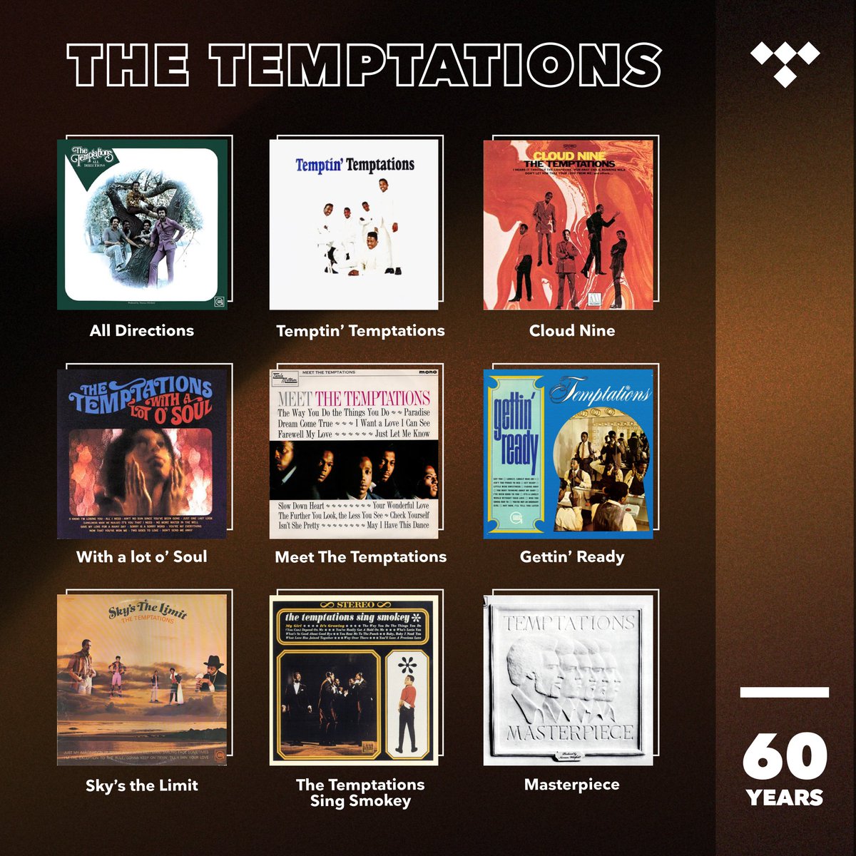 Celebrating 60 years of @thetemptations. https://t.co/Eo2Ntc3He4

@TIDAL