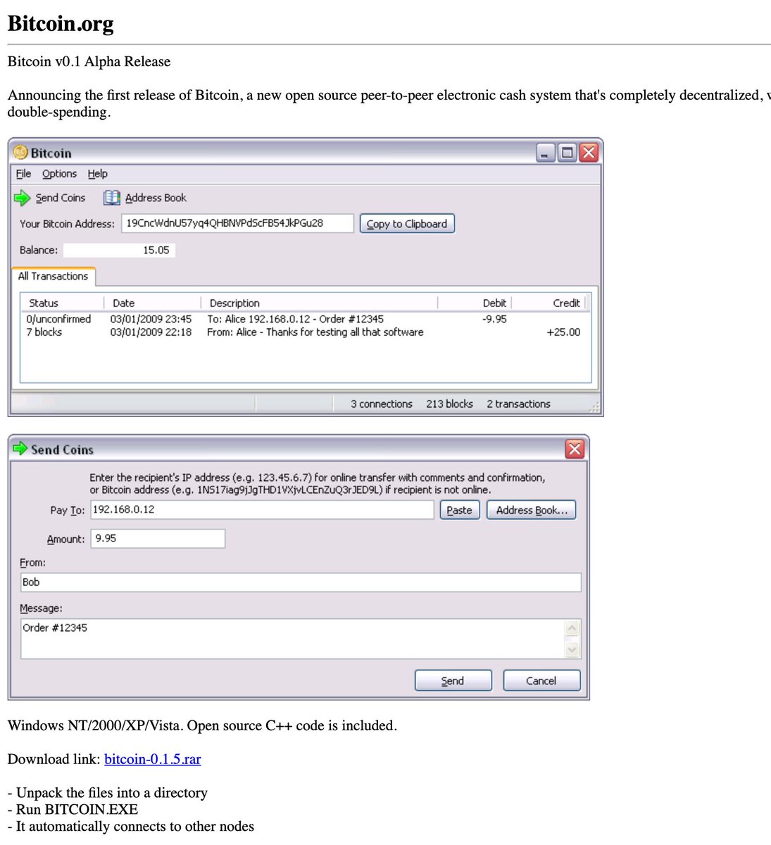 Crypto projects now: millions of venture capital backing, marketing team, pay exchanges to list, flashy websites with animations, brand partnerships, etc.
Bitcoin: Nym slaps together a website and a whitepaper. Trillion dollar asset. https://t.co/c0J8DxgRmV
@CobraBitcoin
