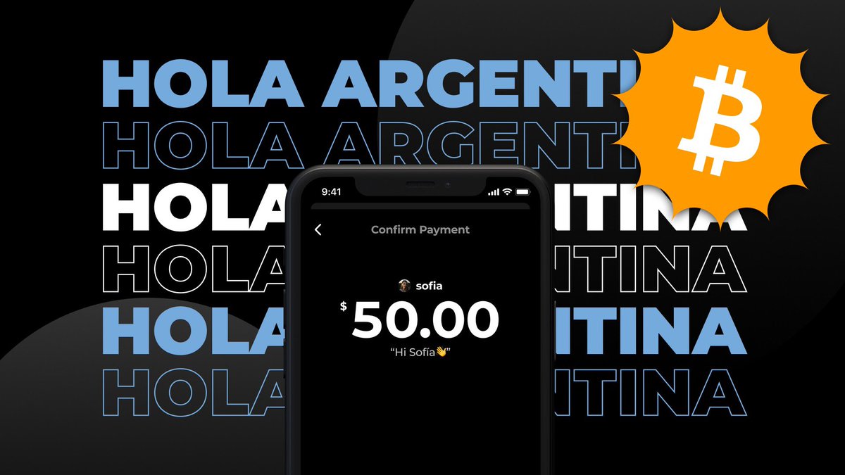 🇦🇷 Welcome, Argentina! 🇦🇷

Today, we launch a superior financial experience to a country that faces hyperinflation, predatory payment networks, and unusable cross-border transfers

Today, we use the world's open monetary network, #Bitcoin, to give hope to the people of Argentina https://t.co/Z2RYLxmKSL

@jackmallers