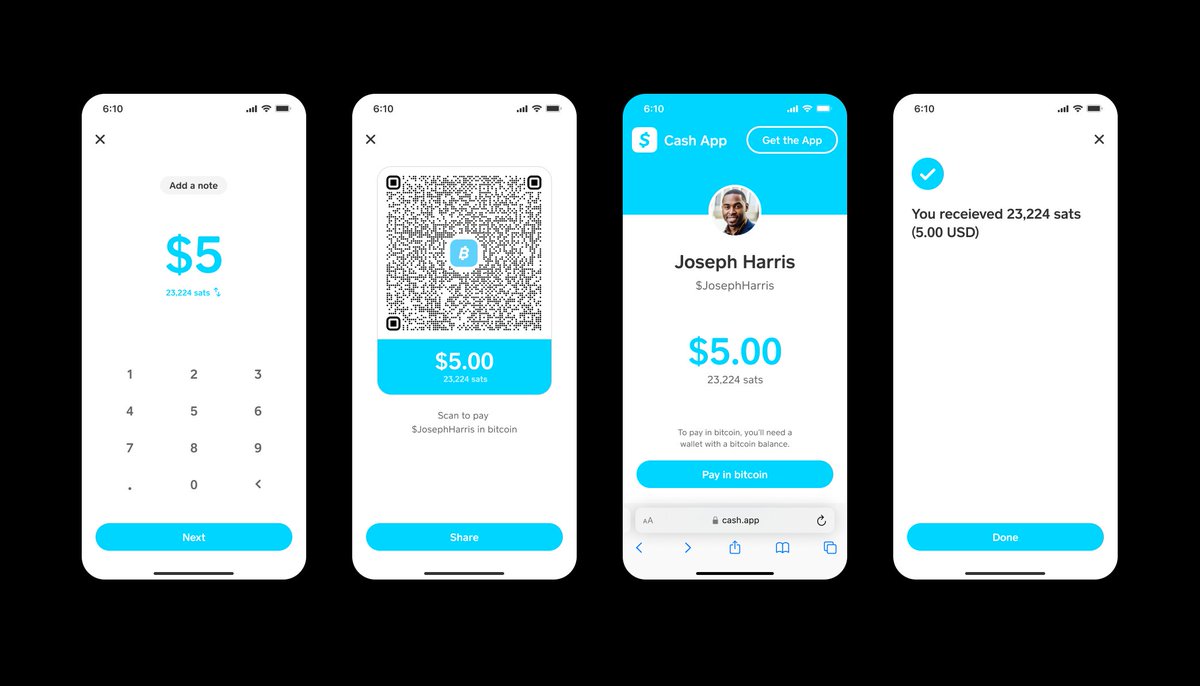 You can now receive #bitcoin instantly via the Lightning Network in @CashApp! ⚡

- Open Cash App
- Money tab -&gt; Bitcoin
- Share QR code or link

What do you think?

Try it by sharing your link below 👇 https://t.co/rg1BbzyLMB

@MichaelRihani
