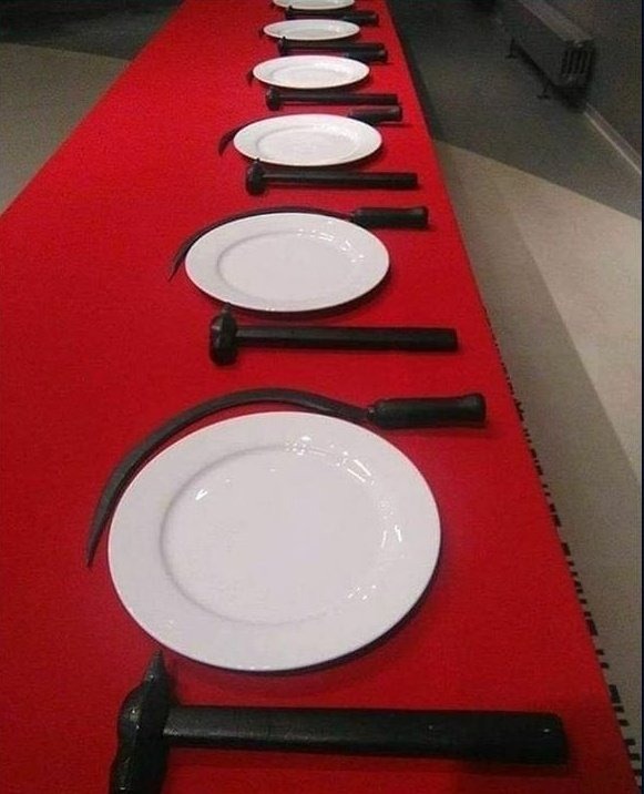 my mother: don't go talking about politics in front of your uncle

me setting the table:
