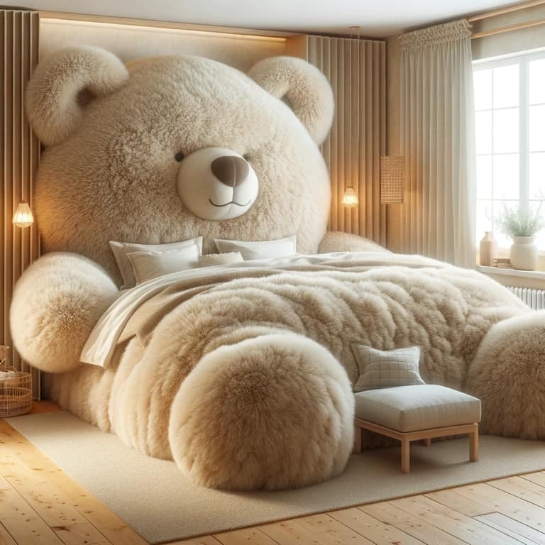 I NEED this bed   https://viralnewsflare.com/viralnews/embrace-comfort-the-magic-of-the-giant-soft-and-cuddly-teddy-bear-bed