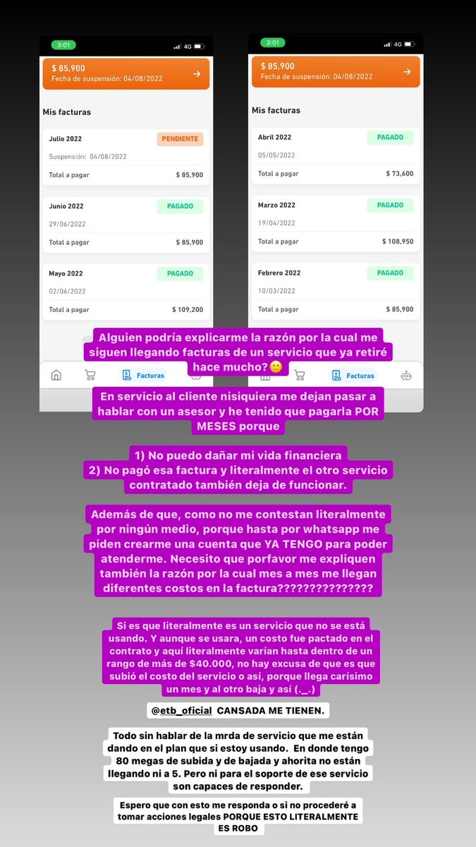 @ETB @ETBsoluciones  ME TIENEN CANSADA CON SU SERVICIO INEFICIENTE https://t.co/u8t4arcqdj