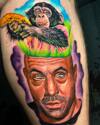 Repost: @kingdomtattoogallery Every year , just before New Years , I try to raise the bar for myself by doing a tattoo that is out of my comfort zone and more challenging than the last years . This is 2022 , my “go hard” tattoo , only this one was different…..
I’ve been really low , feeling defeated and like the floor was slipped out from under me . This year has been hard , beautiful , agonizing and incredible, all over the place just like this tattoo , I put all my heart and soul into this , the sacrifices and the triumphs , the highs and the lows. I made a lot of dumb decisions in life some I’m still paying for , but this is how I shed my tears , this is how I cry…. I put my headphones in and go , wherever the needle takes me , anywhere but here .
Thanks for looking and thanks for being a part of my journey even if all you did was tap a like or look at this image for a sec . Merry Christmas and Happy New Year !
#art #tattoos #joerogan #joerogantattoo #colortattoos #realism #colorrealism #shed #tears #levels #climbing #sadnessartwork #joeroganexperience #joerogantattoos #influence #remorse #forgiveness #love #depression #picoftheday #tattoooftheday<br> @joerogan