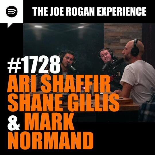 Big fun with @marknormand @shanemgillis and @arishaffir available now on @spotify  @joerogan