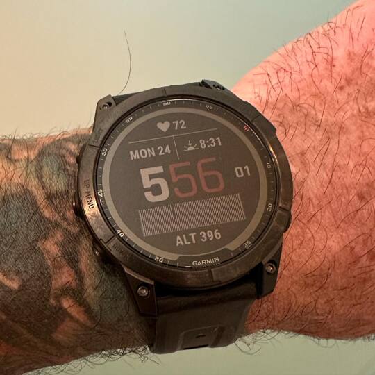 On the advice of my brother @cameronrhanes I picked up a @garmin Fenix 7 for my new heart rate monitor. I love how many features are on it. It&rsquo;s pretty incredible. I&rsquo;m going to have to watch some YouTube videos just to learn how to really use it.
However, the heart rate monitor doesn&rsquo;t work on my wrist because of my tattoos, so I picked up a Garmin chest strap heart rate monitor to go with it.  @joerogan