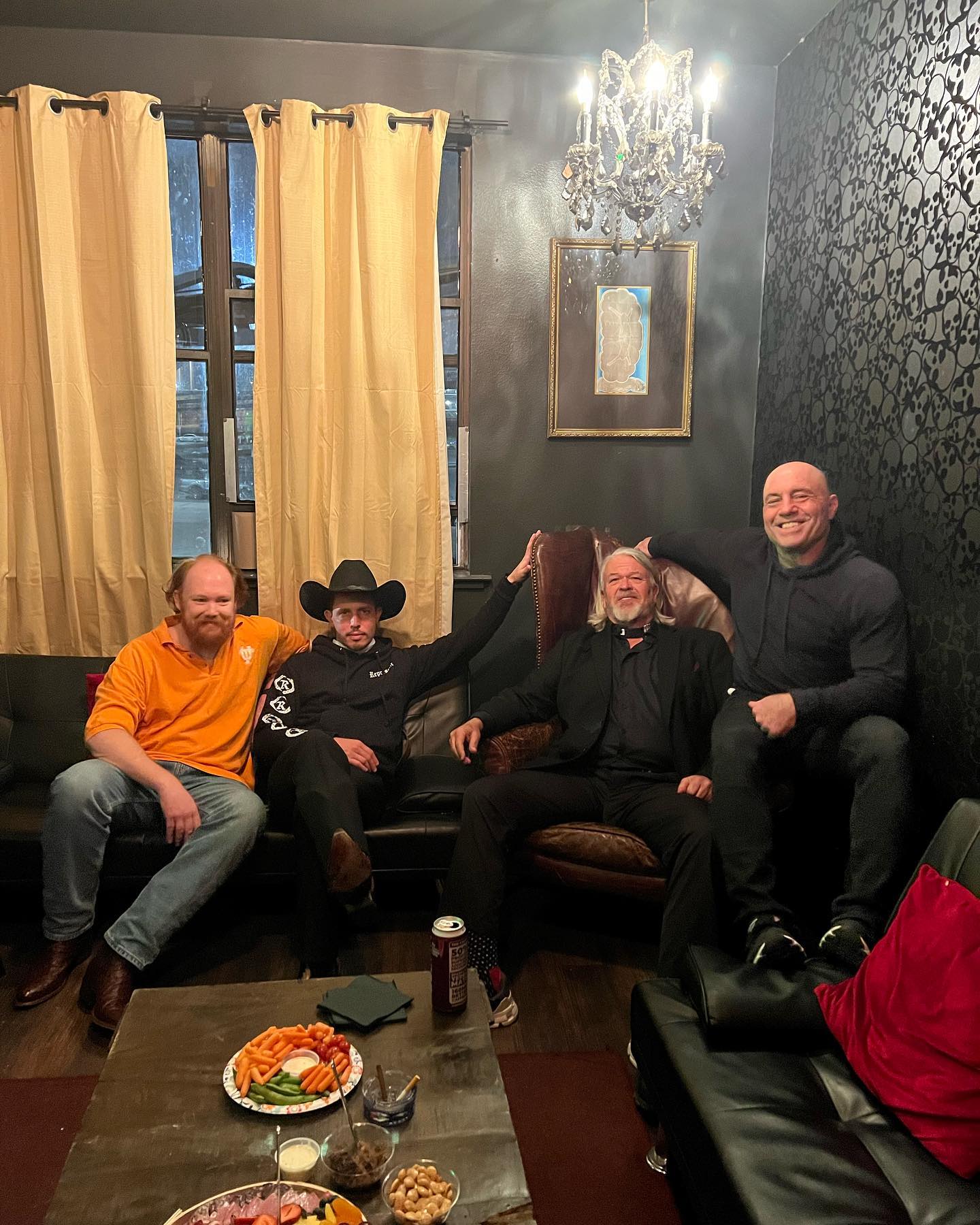 Wild times at @vulcanatx! 2 weeks ago with @william.f.montgomery1 @tonyhinchcliffe and @ronwhiteofficial in the green room.
  @joerogan