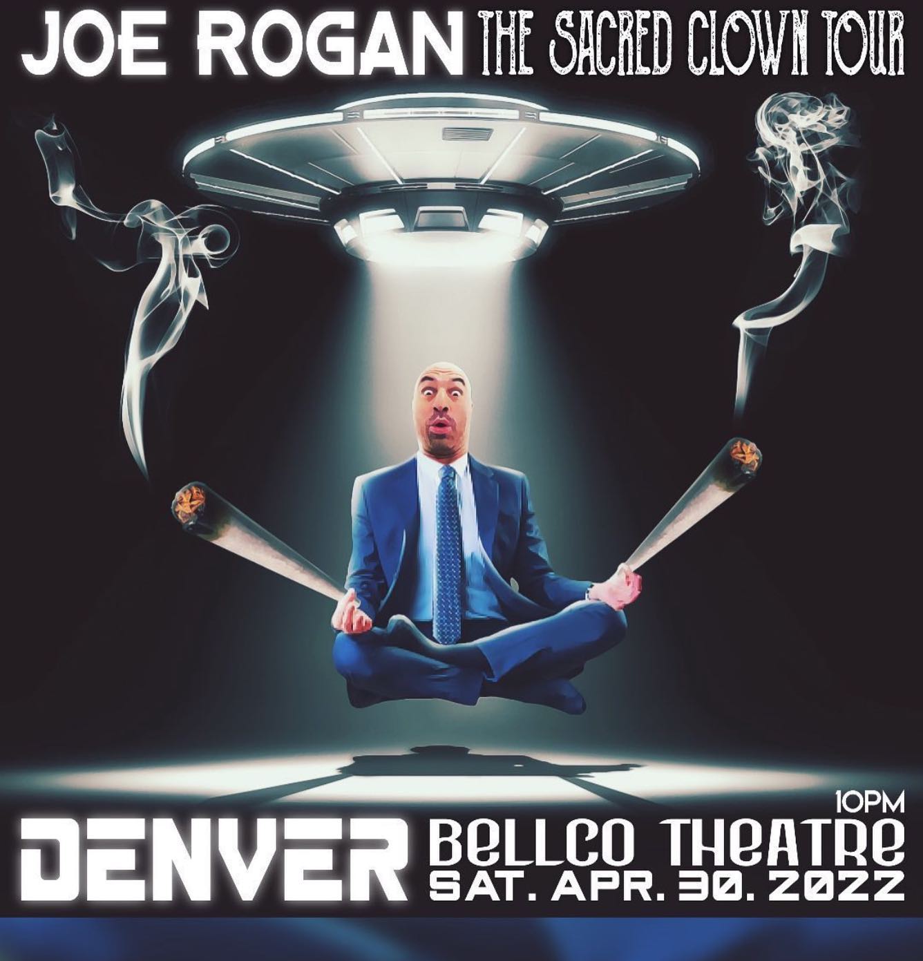 Denver! I'm doing 4 shows at the @bellcotheatre April 29 & 30. Tickets are available for the 10pm show on Saturday. Ticket link at http://joerogan.com
  @joerogan