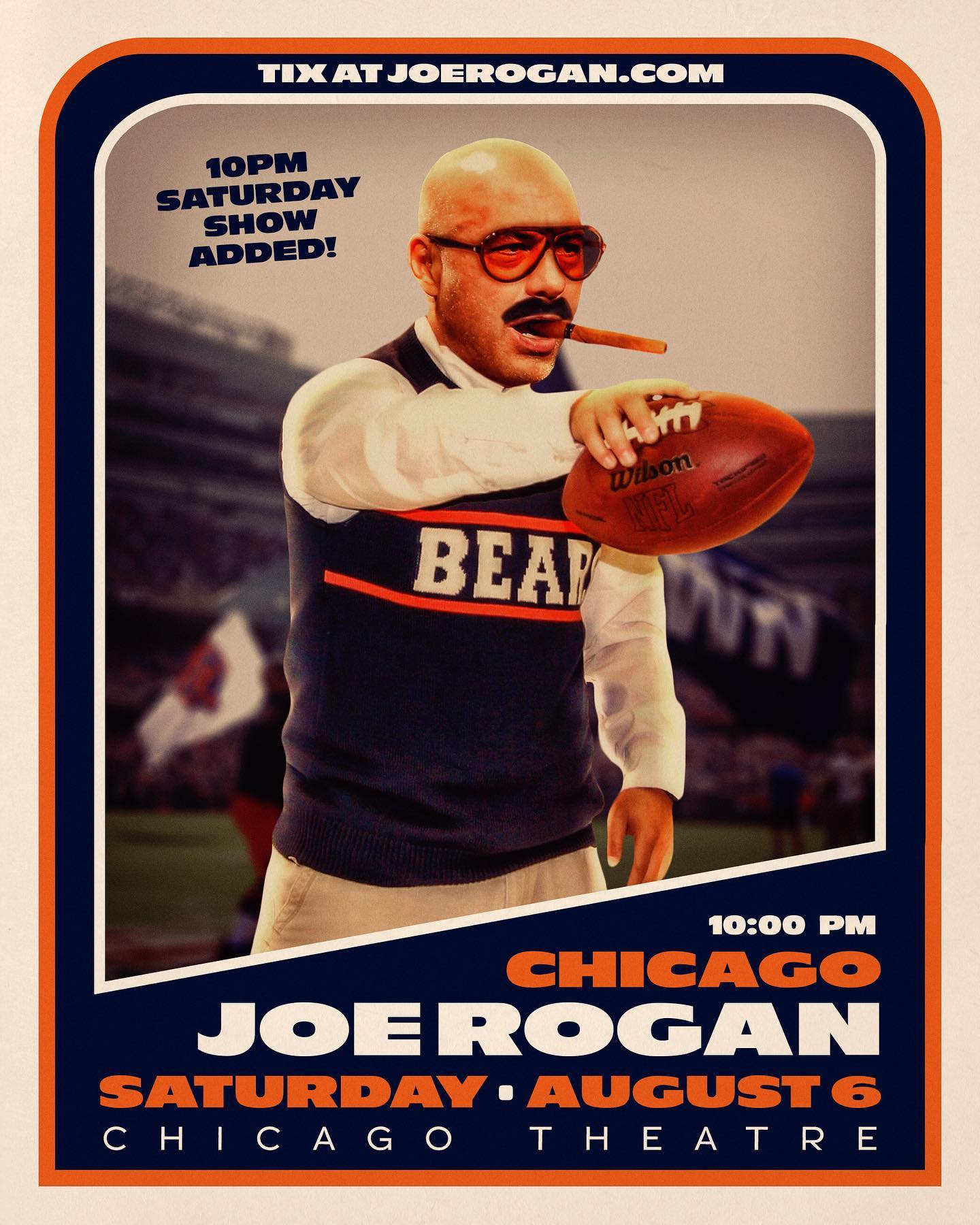 Chicago! We added a second show Saturday night. Tickets available at http://joerogan.com
  @joerogan