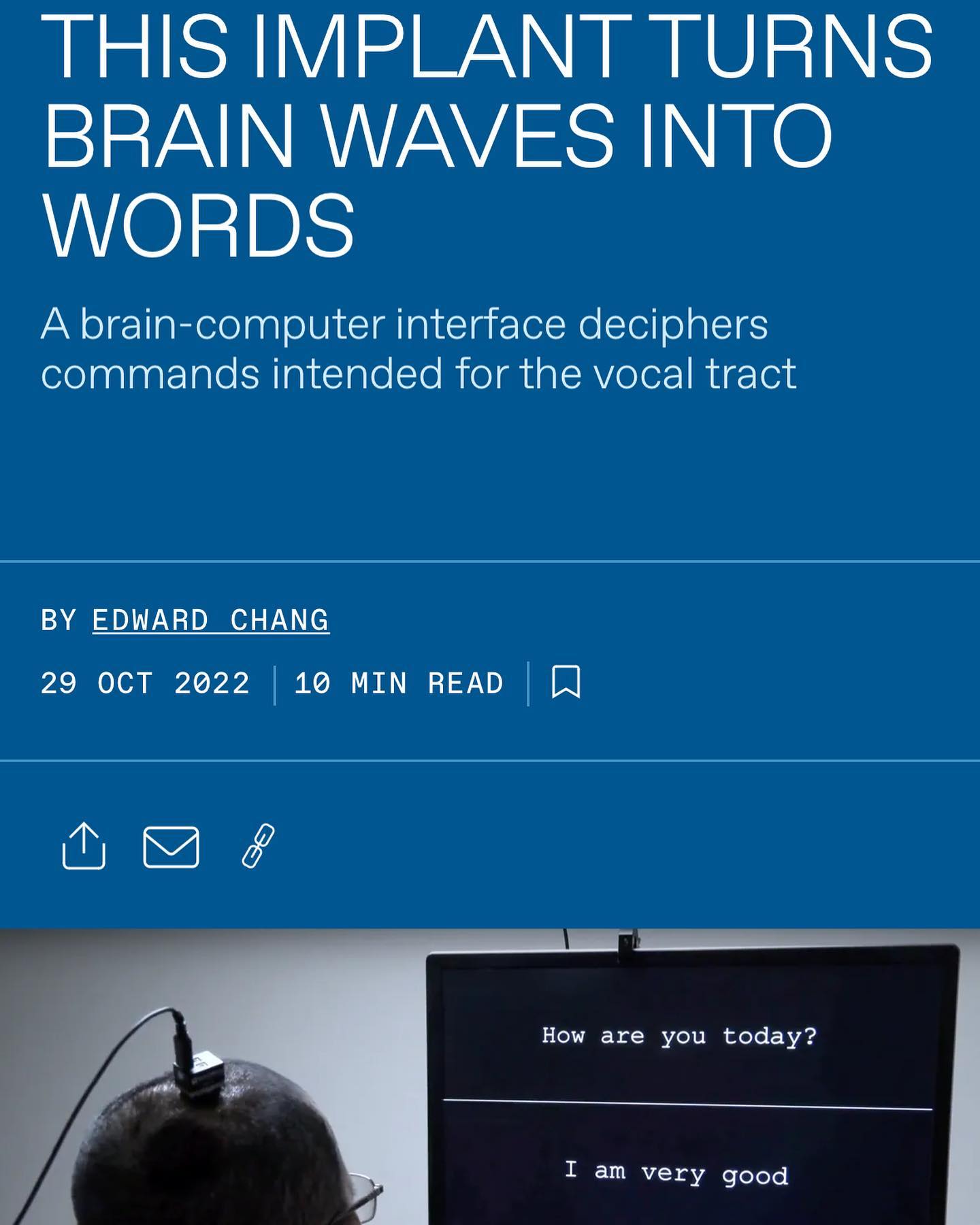 People like me who were alive before the internet can still barely remember what it was like to live that way. Being connected to the whole world is just the way we all live now, and life will never be the same. I think brain interface technologies are going to be an even more radical change, and we're likely the last group of people who are going to remember what it was like when you could just shut your phone off to tune the world out.
It's all going to be connected to your fucking brain, and we're all going to opt in.
@joerogan