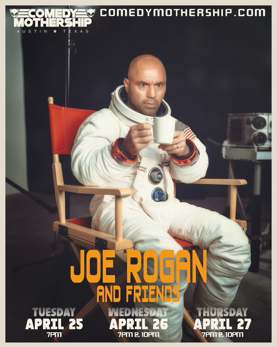 Austin! Tickets for this week drop at 2pm CST on comedymothership.com!  @joerogan