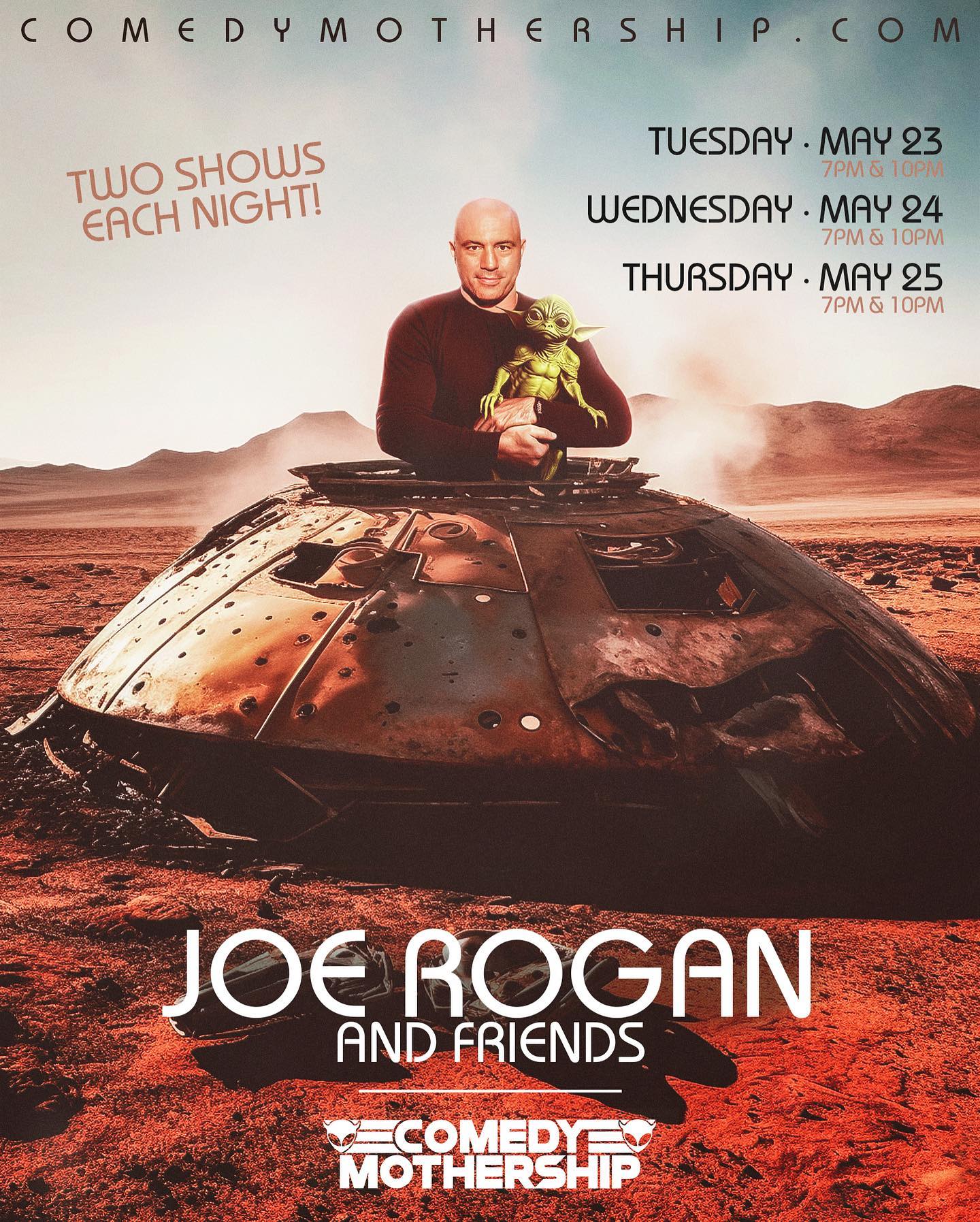 Tickets for This Weeks Rogan and Friends go on Sale at 3pm CST!
comedymothership.com @joerogan  @joerogan
