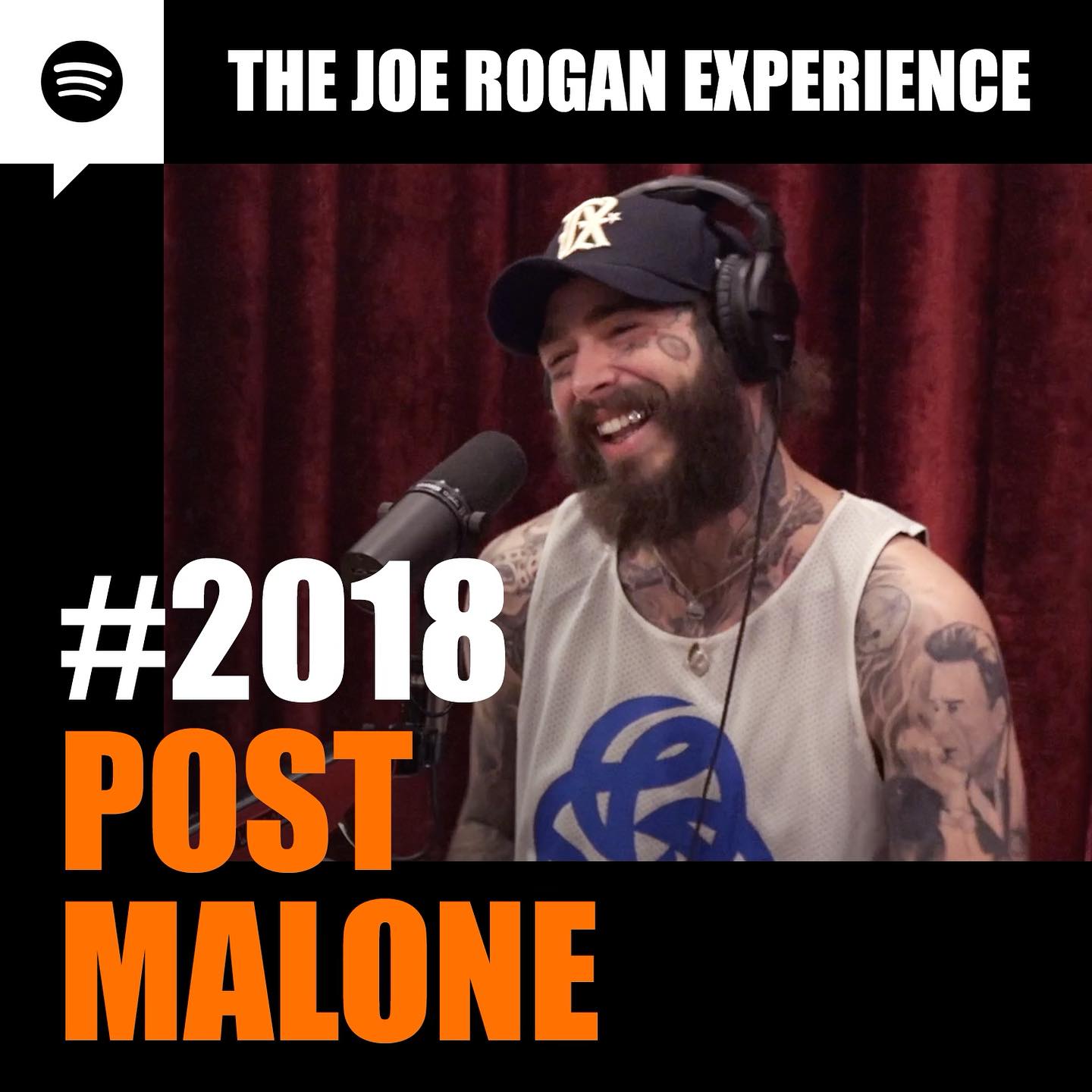 5 hours of good times with the great and powerful @postmalone. Now available on @spotify  @joerogan