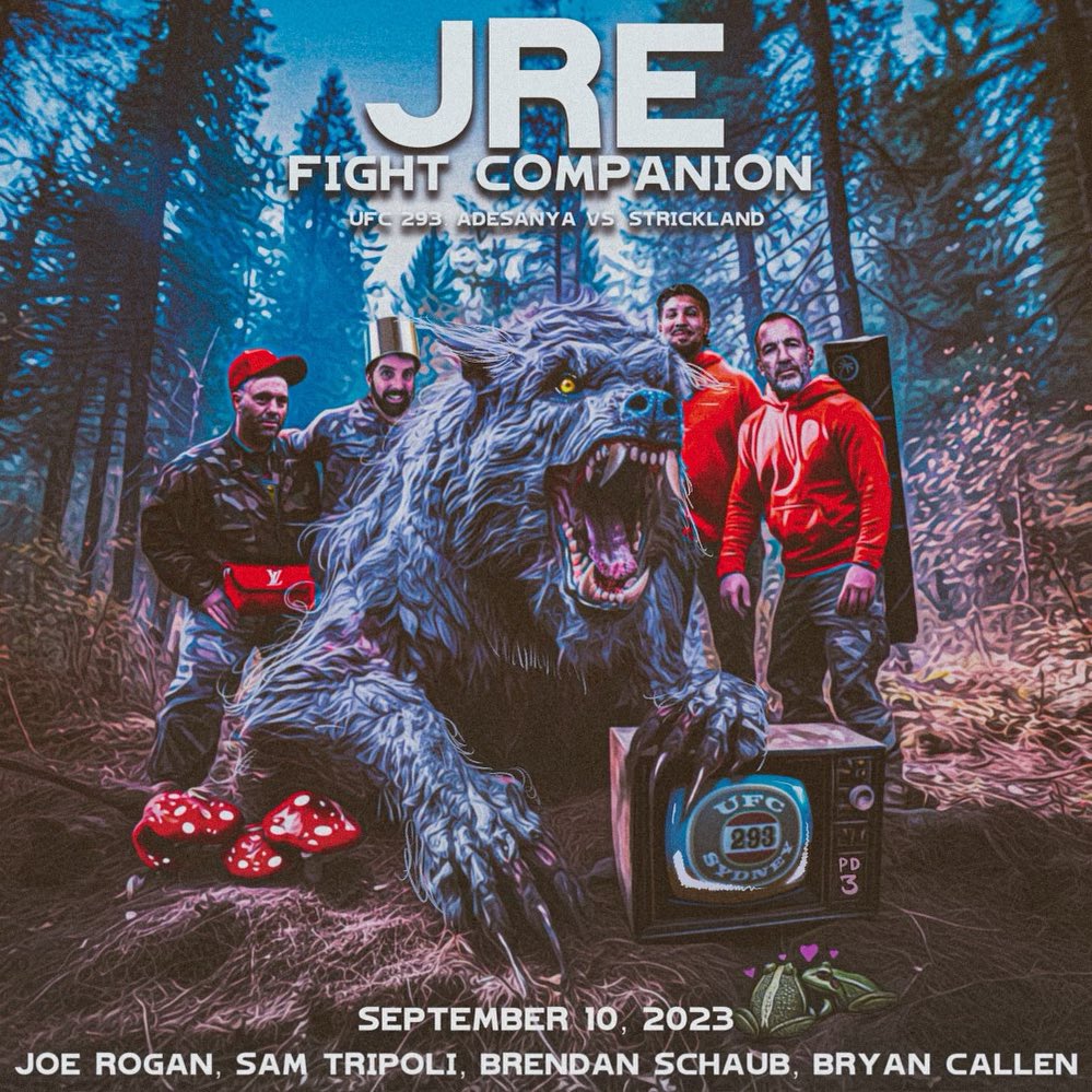 Fight Companion! Tomorrow night during the main UFC card on pay per view. We’ll be live on the PowerfulJRE YouTube page with @samtripoli @brendanschaub and @bryancallen  @joerogan