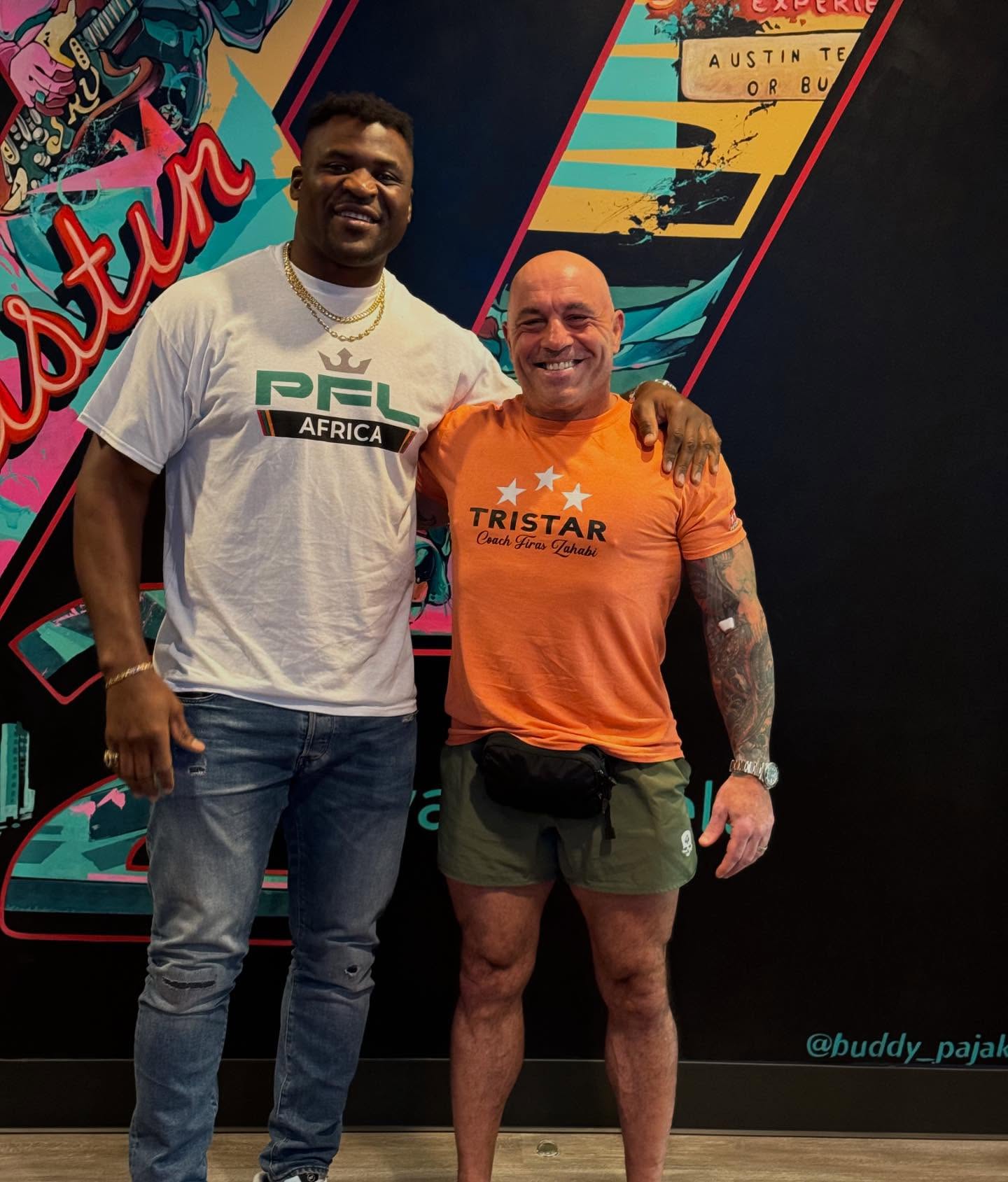 Getting some treatments with the great and powerful @francisngannou at @ways2well!
These people have helped me so much and I’m so happy Francis is getting treated here as well. They’re so thorough and it’s been amazingly beneficial to me.  @joerogan