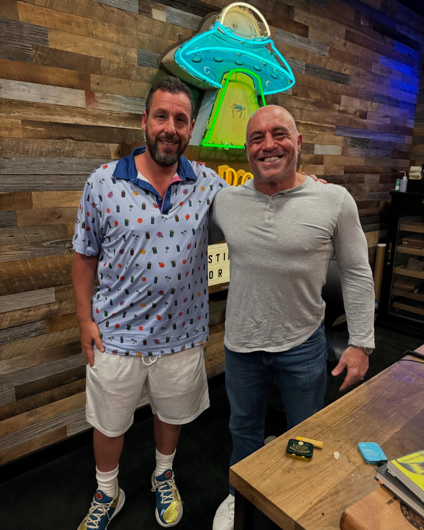 Had a really fun time talking to one of the nicest guys ever, the great and powerful @adamsandler! Available now on @Spotify  @joerogan