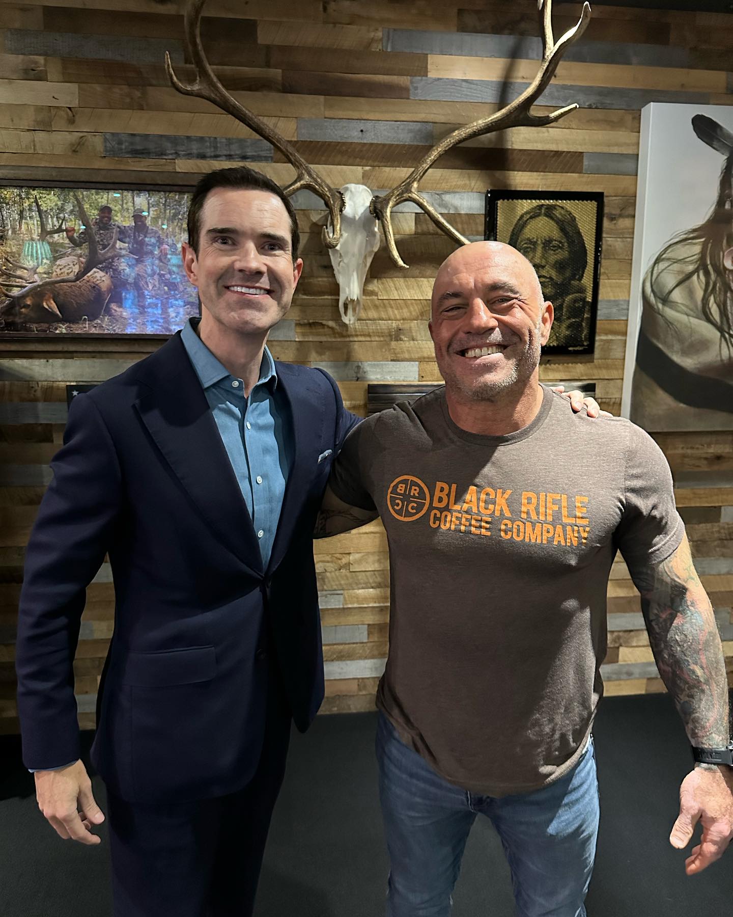 The brilliant and hilarious @jimmycarr! Now available on @spotify. I had a great time talking with him, and it was very cool to have him at the @comedymothership<br> @joerogan