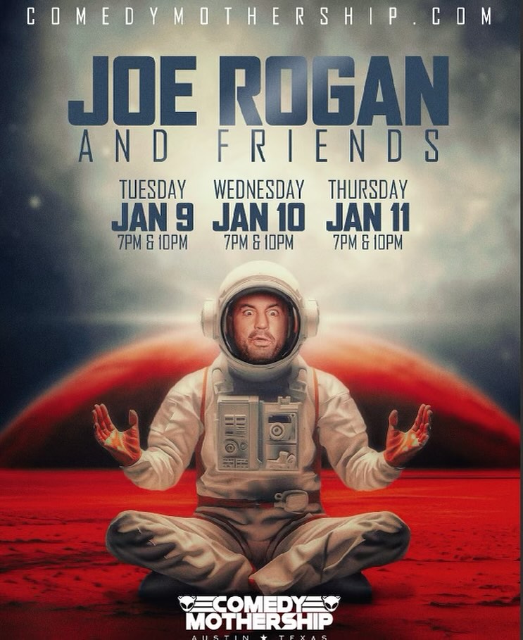 Austin! We’re back! Tuesday Wednesday and Thursday at @comedymothership! Tickets go on sale at 2pm CST http://comedymothership.com  @joerogan
