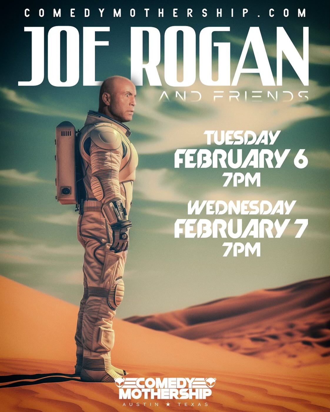 Austin! Tickets go on sale at 2pm CST http://comedymotherahip.com @comedymothership  @joerogan