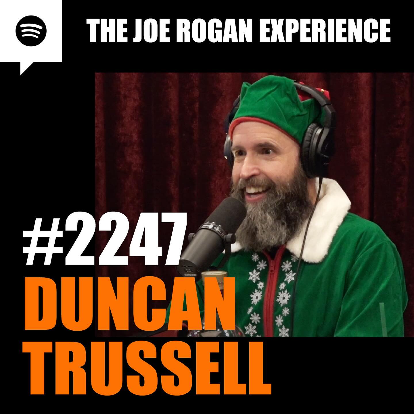 Merry Christmas from the great and powerful @duncantrussell and me! Available now on @spotify and everywhere else!  @joerogan