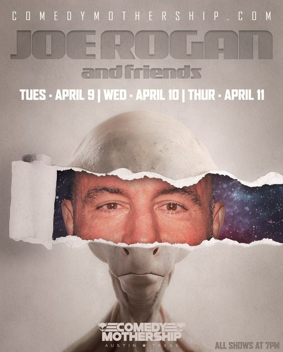 Austin! Tickets for this week at @comedymothership go on sale at 2pm CST http://comedymothership.com  @joerogan