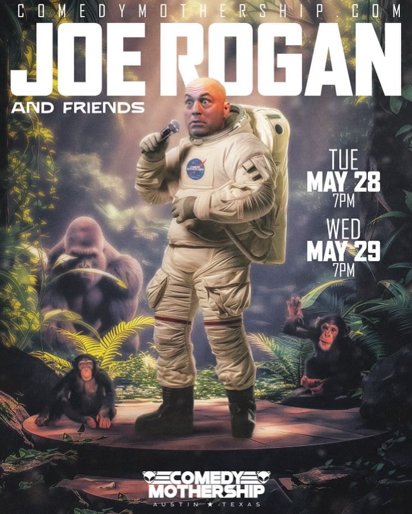 This week at @comedymothership! Tickets go on sale today at 2pm CST http://comedymothership.com  @joerogan