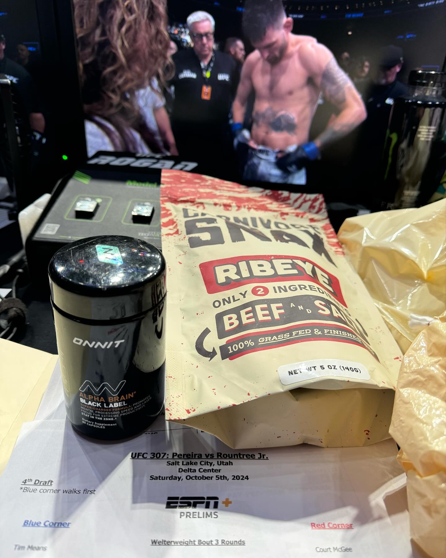 Time to go to work #UFC307
@onnit Alpha Brain and @carnivore.snax on deck!  @joerogan