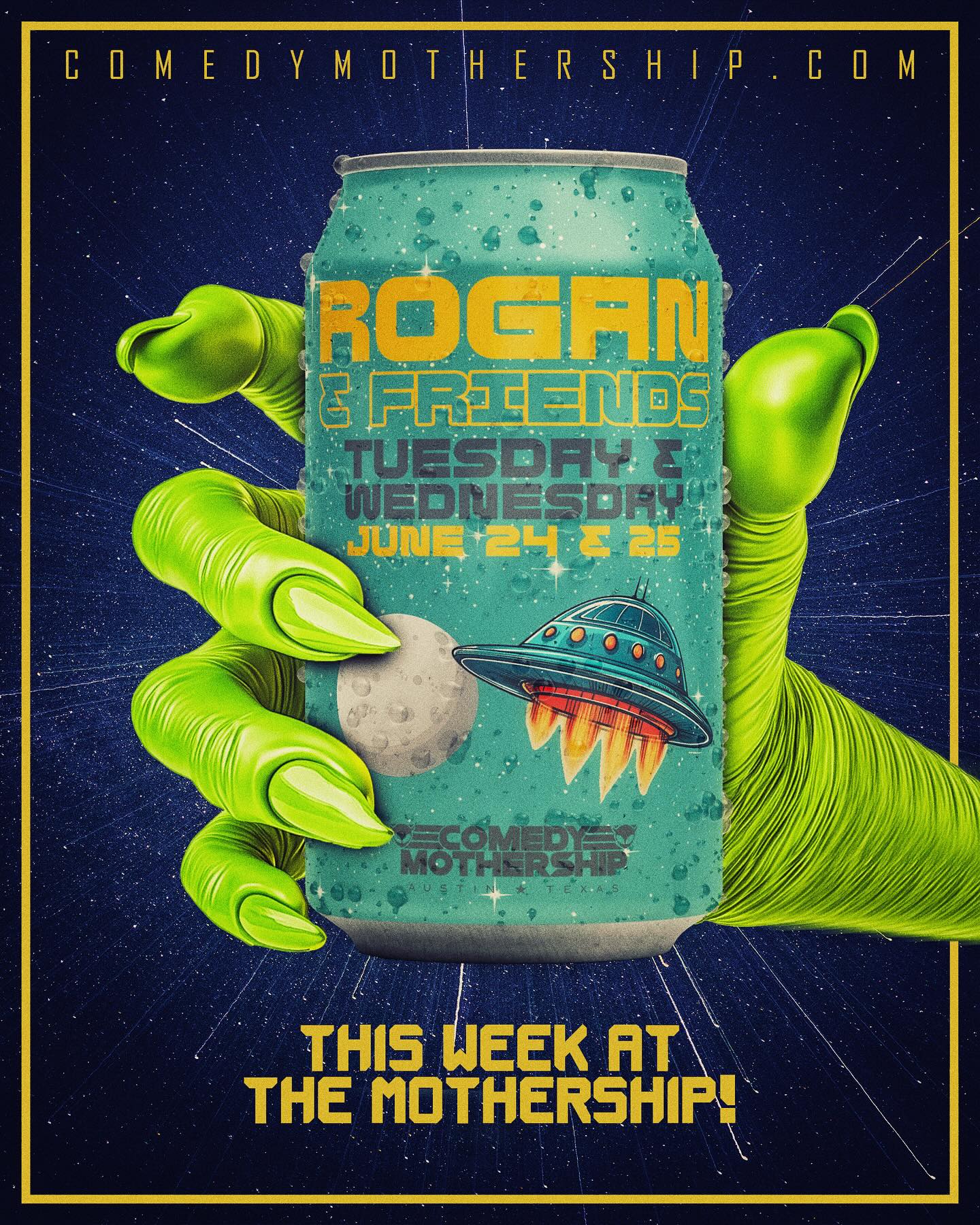 Austin! Tickets go on sale at 2pm CDT comedymothership.com  @joerogan