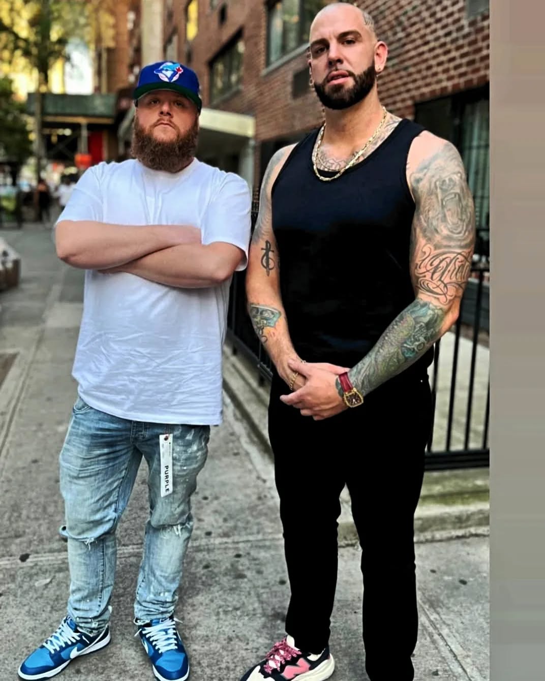 Bro if me and @biggktv did a two on two it'd be disrespectful as f*ck lol....What do you guys think? Btw K isn't short at all he's actually pretty tall. I'm just a dinosaur. And aside from that long stupid tag hanging off his jeans he's a hell of a guy.
  @patstay_902