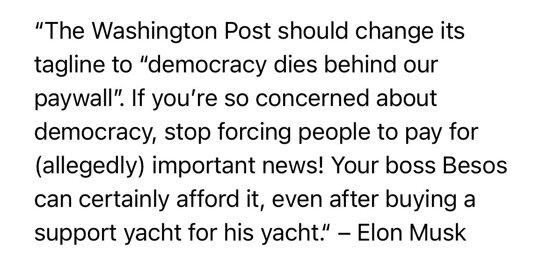 @WholeMarsBlog Ah yes, I see they decided to editorialize. Here's what I actually said: https://t.co/EPqtX7DLyl