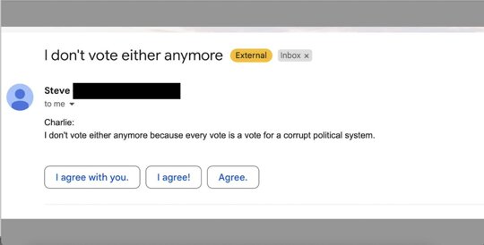 If you can't be bothered to at least try and pick your lawmakers, then people who hate you will. https://t.co/pCUMAKMp1W