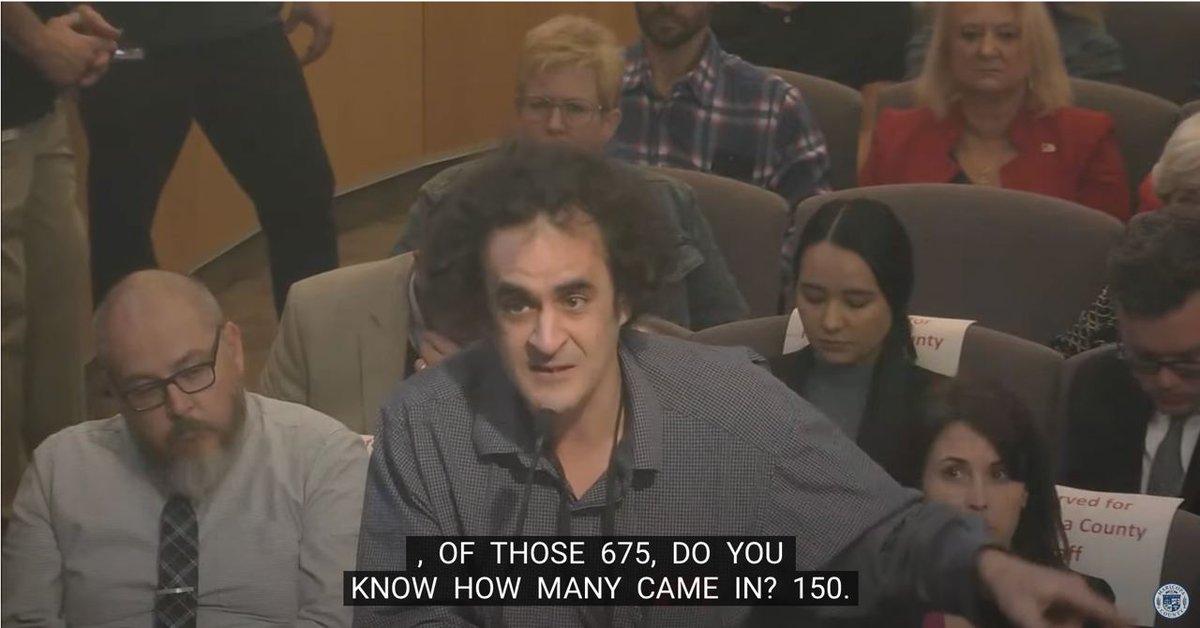 A Maricopa County poll observer just testified at the Board of Supervisors hearing that at 7pm there were still 675 people waiting in line when the polls closed. Only 150 people ended up voting. 525 voters were disenfranchised at one polling place! DO NOT CERTIFY https://t.co/obmgSC8FdZ
