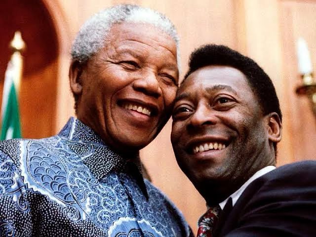 Hoje &eacute; o Dia de Nelson Mandela. Um dia para refletirmos sobre os valores deste g&ecirc;nio, que era um dos &iacute;dolos pessoais de Rei Pel&eacute;. Que possamos, unidos, construir uma sociedade mais justa, igualit&aacute;ria, solid&aacute;ria e humana. Esses s&atilde;o os votos e os valores da Pel&eacute; Foundation. #MandelaDay
.
Today is Nelson Mandela Day. A day to reflect on the values of this genius, who was one of King Pel&eacute;&rsquo;s personal idols. May we, united, build a more just, equal, supportive, and humane society.&hellip; See more
  @Pele
