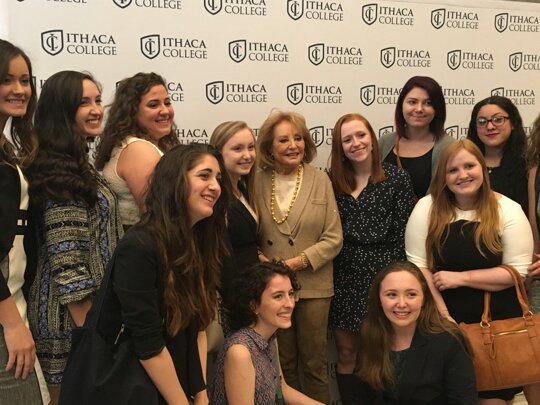 Barbara Walters honored w/ the Jessica Savitch Award and the Ithaca College aspiring journalists. https://t.co/l4ZBE5XYCE

@annenbcnews