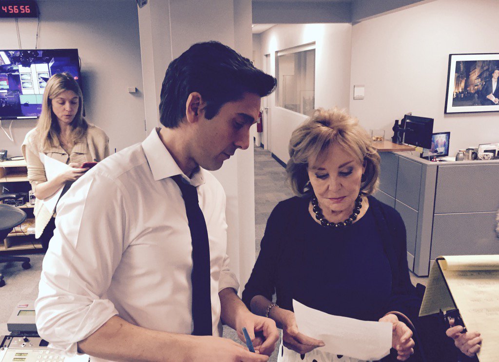 Huge thanks to @BarbaraJWalters for joining us to remember Nancy Reagan. #WorldNewsTonight https://t.co/JOsEqM1ADx

@DavidMuir
