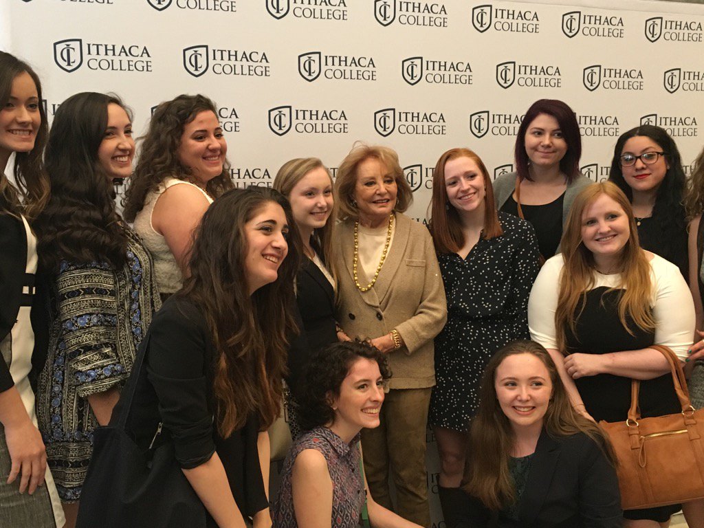 Barbara Walters honored w/ the Jessica Savitch Award and the Ithaca College aspiring journalists. https://t.co/l4ZBE5XYCE

@annenbcnews