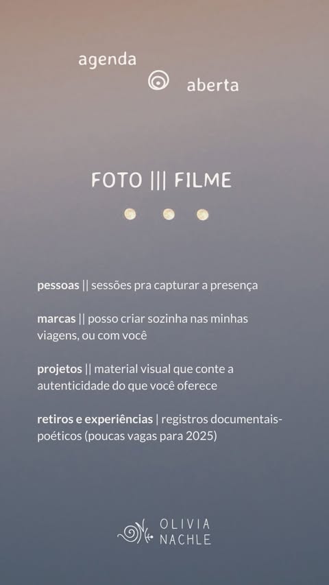 agenda aberta<br> @olivianachle